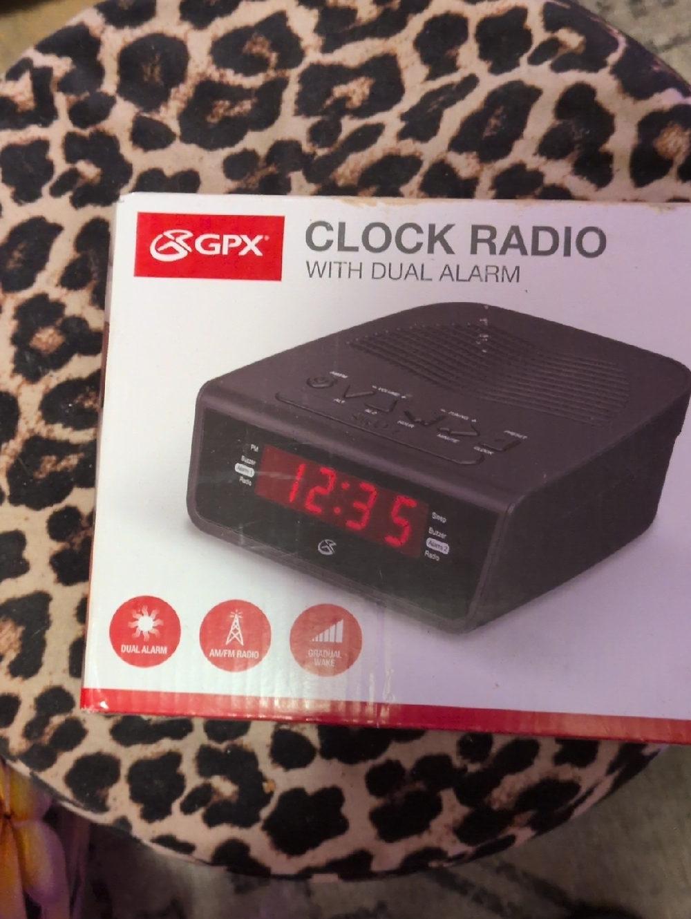 GPX Black Digital Clock Radio with Dual Alarm